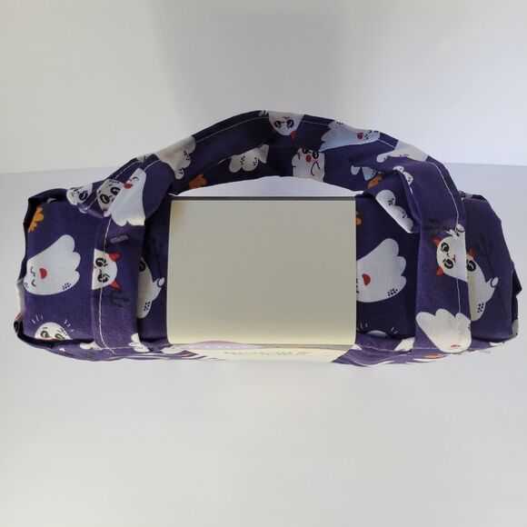 Halloween Purple White Cheeky Ghosts Boos Bones FULL 5pc Sheets Set Boys Bedding - Picture 8 of 11